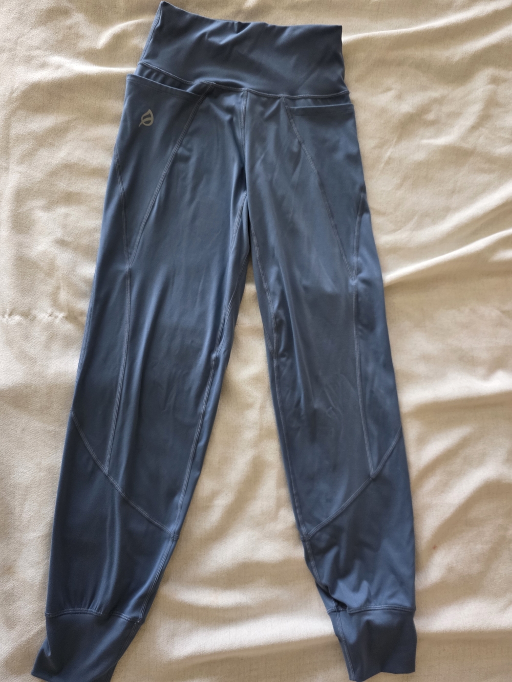 P'Tula High-Waist Blue Performance Leggings Yoga Ankle Size XS